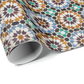 レトロヴィンテージ自然トーンミッドセンチュリーモダン ラッピングペーパー (ロールコーナー)