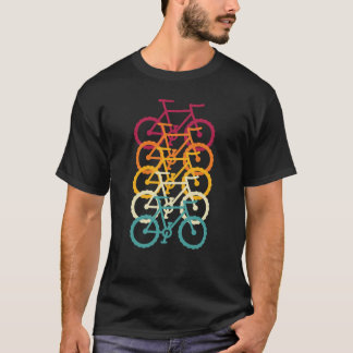 レトロヴィンテージ自転車サイクリング恋人 Tシャツ