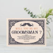 レトロヴィンテージ花婿介添人案 招待状 (スタンド正面)