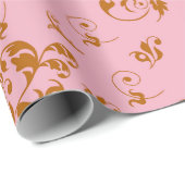 レトロヴィンテージ花柄ラッピング紙 ラッピングペーパー (ロールコーナー)