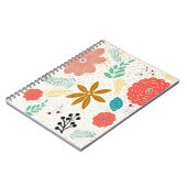 レトロヴィンテージ花葉 ノートブック (左側)