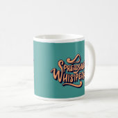 レトロヴィンテージ表計算ウィスパーアオフィスユーモア マグカップ (正面右)