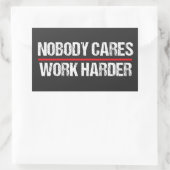 レトロヴィンテージ誰も気により頑張らない 長方形シール (バッグ)