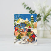 レトロヴィンテージ買クリスマス シーズンポストカード (スタンド正面)