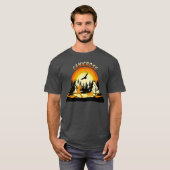 レトロヴィンテージ走キニクロス犬 Tシャツ (正面フル)