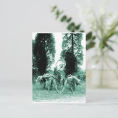 レトロヴィンテージ踊りウィメンワイルド女性 ポストカード (スタンド正面)