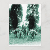 レトロヴィンテージ踊りウィメンワイルド女性 ポストカード (正面)