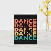 レトロヴィンテージ踊りギフト カード (黄色い花)