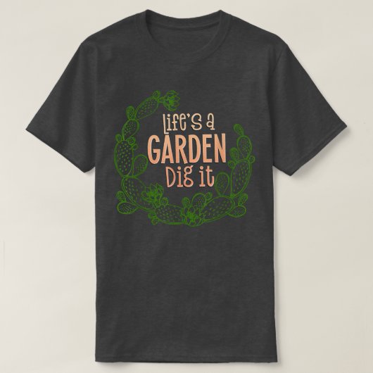 レトロヴィンテージ農家ギフト生命はそれを掘る庭である Tシャツ (デザイン正面)