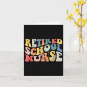 レトロヴィンテージ退職した学校ナース退職部 カード (黄色い花)