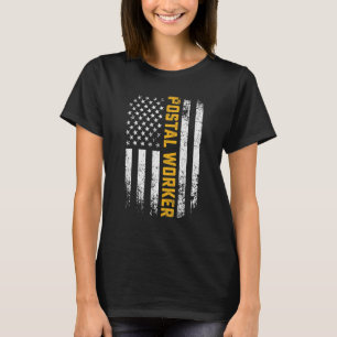 レトロヴィンテージ郵便局米国旗Us Posta Tシャツ