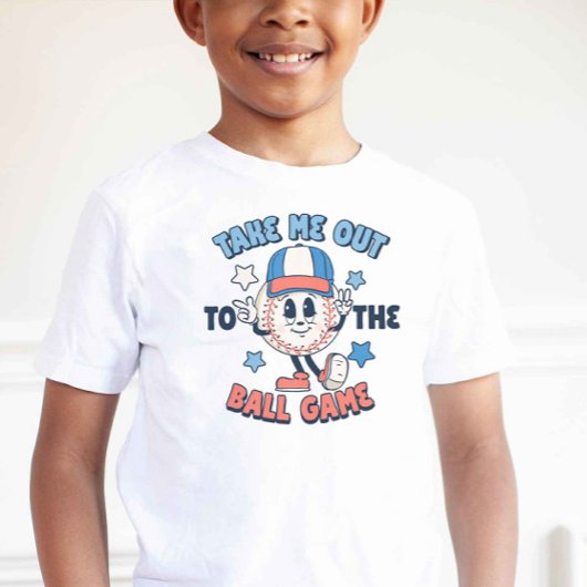 レトロヴィンテージ野球マスコットマンガ Tシャツ