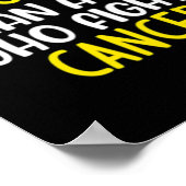 レトロヴィンテージ金ゴールドリボン小児癌アウェレン ポスター (角)