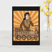 レトロヴィンテージ鉄道 カード (黄色い花)