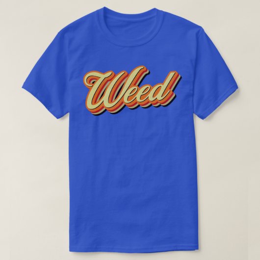 レトロヴィンテージ雑草 Tシャツ (デザイン正面)