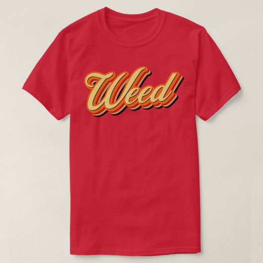 レトロヴィンテージ雑草 Tシャツ (デザイン正面)