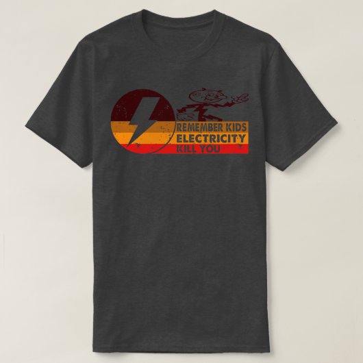 レトロヴィンテージ電力はあなたを殺す Tシャツ (デザイン正面)