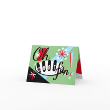 レトロヴィンテージ非フォトクリスマスホリデーカード