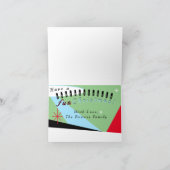 レトロヴィンテージ非フォトクリスマスホリデーカード シーズンカード (内部)