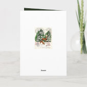 レトロヴィンテージ鹿の追加気持ち シーズンカード (裏面)