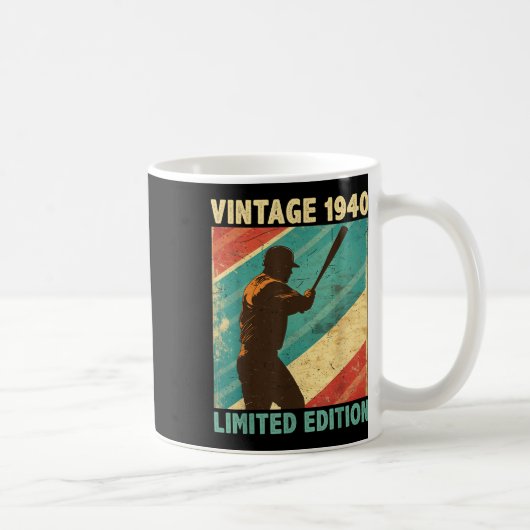 レトロヴィンテージ1940野球愛好者限定版 コーヒーマグカップ (右)