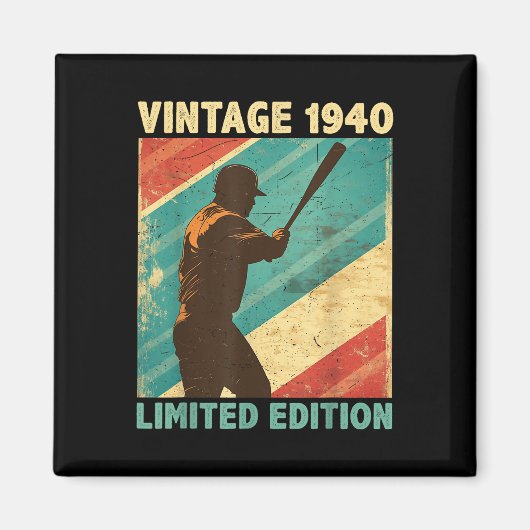 レトロヴィンテージ1940野球愛好者限定版 マグネット (正面)