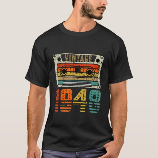 レトロヴィンテージ1948 74番目の誕生日 Tシャツ (正面)