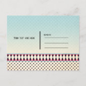 レトロヴィンテージ1950の50番目のパーティー保存日付 案内ポストカード (裏面)