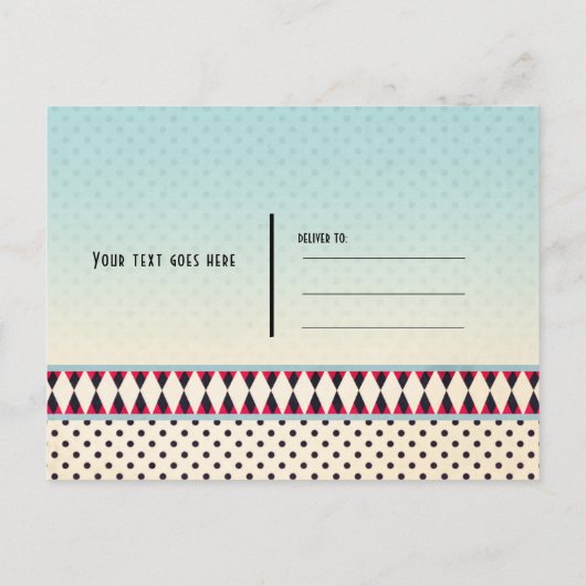 レトロヴィンテージ1950の50番目のパーティー保存日付 案内ポストカード (裏面)