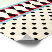 レトロヴィンテージ1950年代50年代パーティーバナーのポスター ポスター (角)