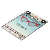 レトロヴィンテージ1950年代、50代赤猫眼鏡 ノートブック (左側)