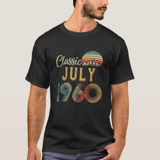 レトロヴィンテージ1960年7月60th誕生日ギフト男性へ tシャツ