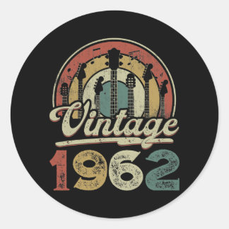 レトロヴィンテージ1962ギタリスト1962誕生日ギター ラウンドシール