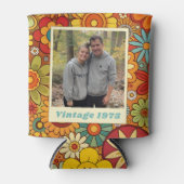 レトロヴィンテージ1975 50番目の誕生日写真 缶クーラー (正面)