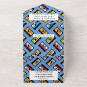 レトロヴィンテージ1980sカセットパタ結婚ーン オールインワン招待状 (外側)