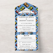 レトロヴィンテージ1980sカセットパタ結婚ーン オールインワン招待状 (内側)