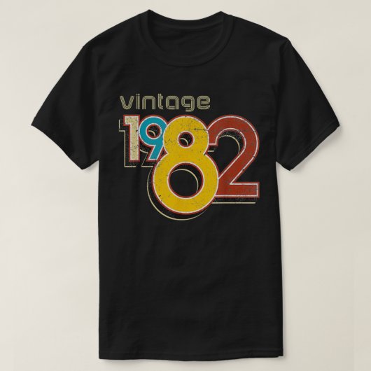レトロヴィンテージ1982 40th Birthday Anniversary 40 Ye Tシャツ (デザイン正面)