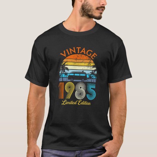 レトロヴィンテージ1985 Limited Edition 37th誕生日3 Tシャツ (正面)