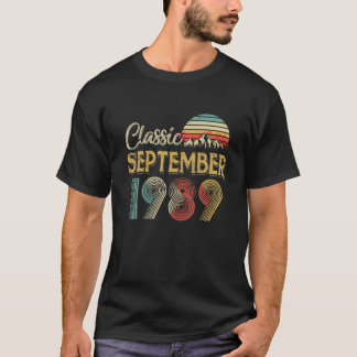 レトロヴィンテージ1989年9月第31回誕生日ギフト Tシャツ
