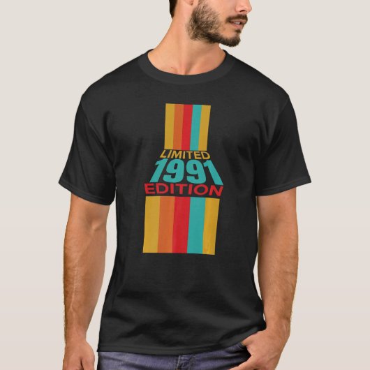 レトロヴィンテージ1991誕生日1 Tシャツ (正面)