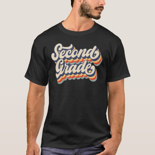 レトロヴィンテージ2年生先生戻る Tシャツ (正面)