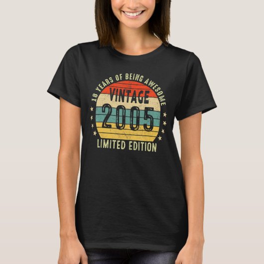 レトロヴィンテージ2005年18年素晴らし Tシャツ (正面)