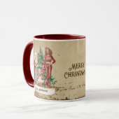 レトロヴィンテージ3世代とクリスマスツリー マグカップ (正面左)