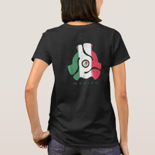レトロヴィンテージ45ビニールレコードアダプターメキシコ国旗 Tシャツ