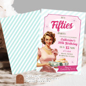 レトロヴィンテージ50代アダルトバースデーパーティー 招待状