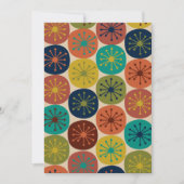 レトロヴィンテージ50年代の中世紀原子時代のドット 招待状 (正面)