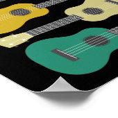 レトロヴィンテージ5 Ukuleleプレイヤーハワイアンミュージシャン ポスター (角)