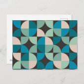 レトロヴィンテージ60のパターン シーズンポストカード (正面/裏面)