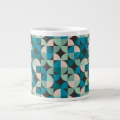 レトロヴィンテージ60のパターン ジャンボコーヒーマグカップ (正面)