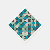 レトロヴィンテージ60のパターン スタンダードカクテルナプキン (角)